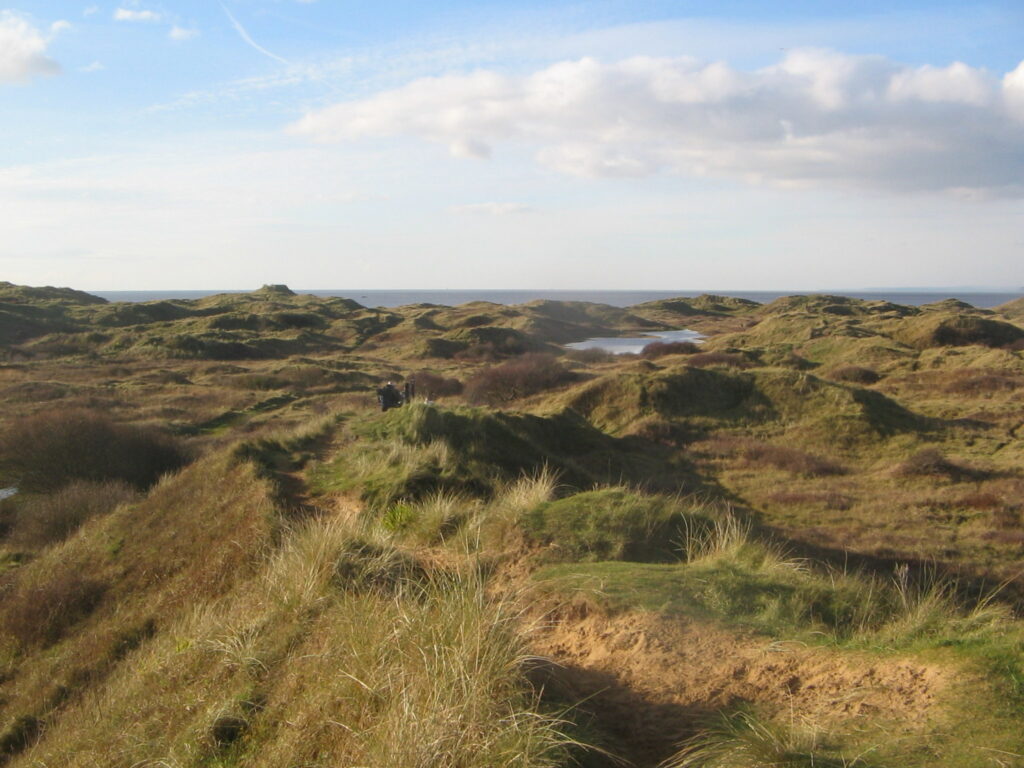 Photo taken from the top of a sand-dune at Kenfig National Nature Reserve Near Bridgend